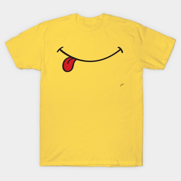 Smile w/ Tongue (for Face Mask) T-Shirt by CKline